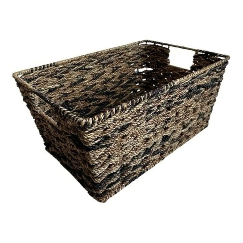 Wicker Rectangular Storage Basket 15x10x7